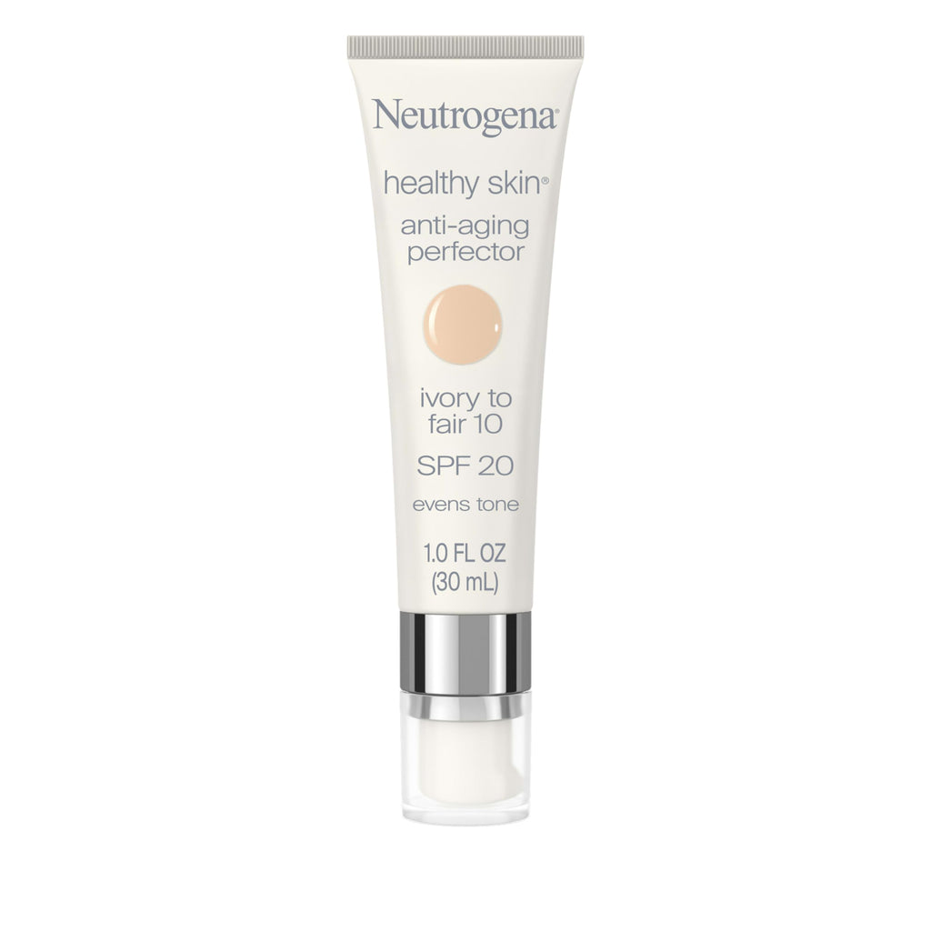 Neutrogena Healthy Skin Anti-Aging Perfector - with Retinol, Tinted Moisturizer with SPF 20 & Sheer Coverage that Smooths Skin Texture & Reduces the Look of Fine Lines, Natural to Tan (40), 1oz (30mL)