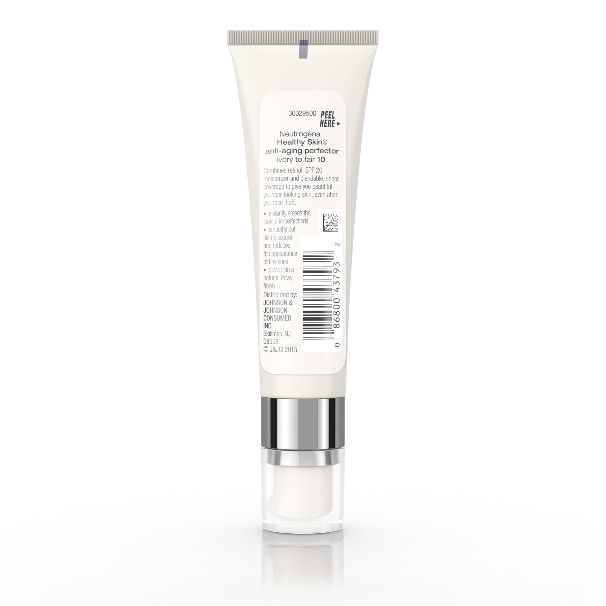 Neutrogena Healthy Skin Anti-Aging Perfector - with Retinol, Tinted Moisturizer with SPF 20 & Sheer Coverage that Smooths Skin Texture & Reduces the Look of Fine Lines, Natural to Tan (40), 1oz (30mL)