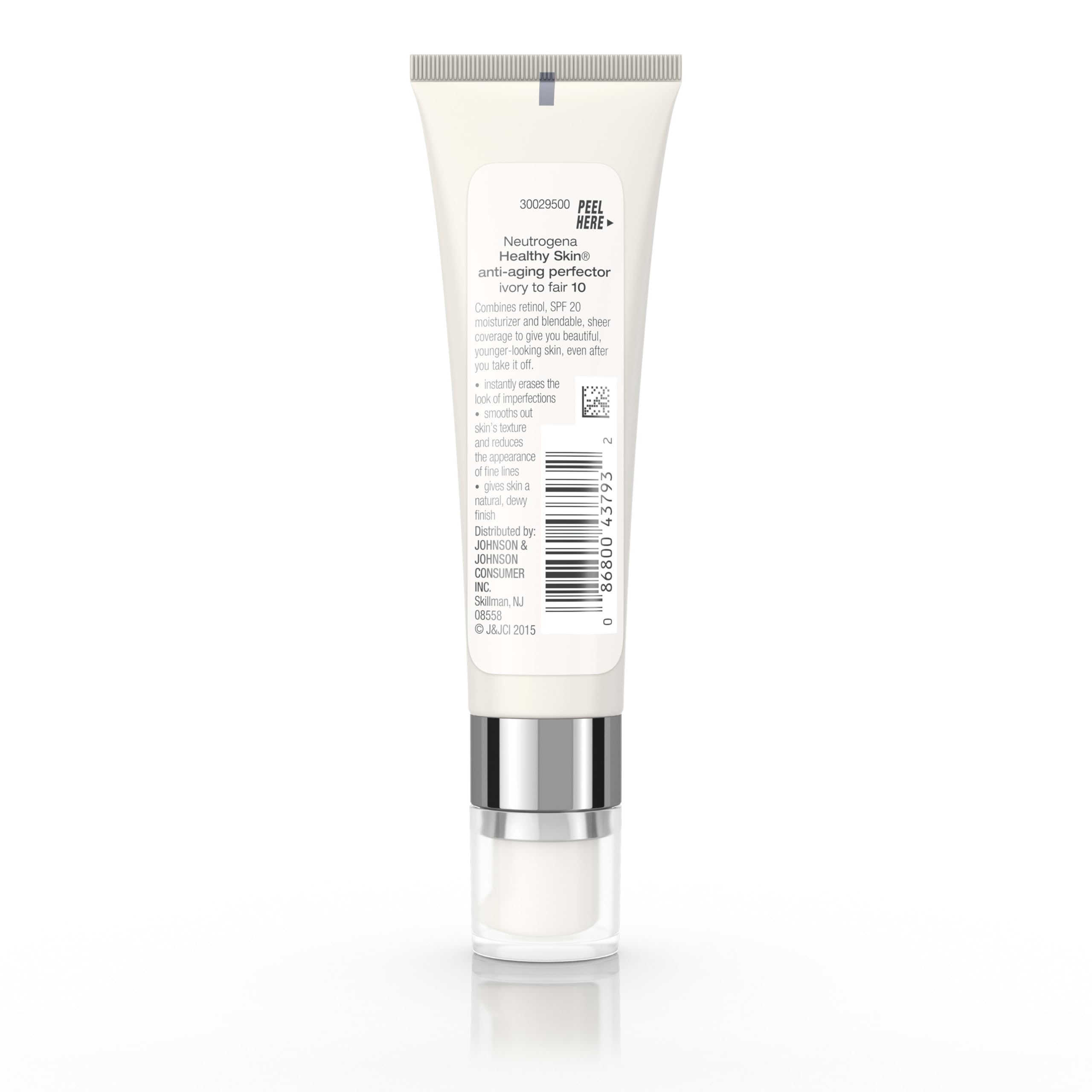 Neutrogena Healthy Skin Anti-Aging Perfector - with Retinol, Tinted Moisturizer with SPF 20 & Sheer Coverage that Smooths Skin Texture & Reduces the Look of Fine Lines, Natural to Tan (40), 1oz (30mL)