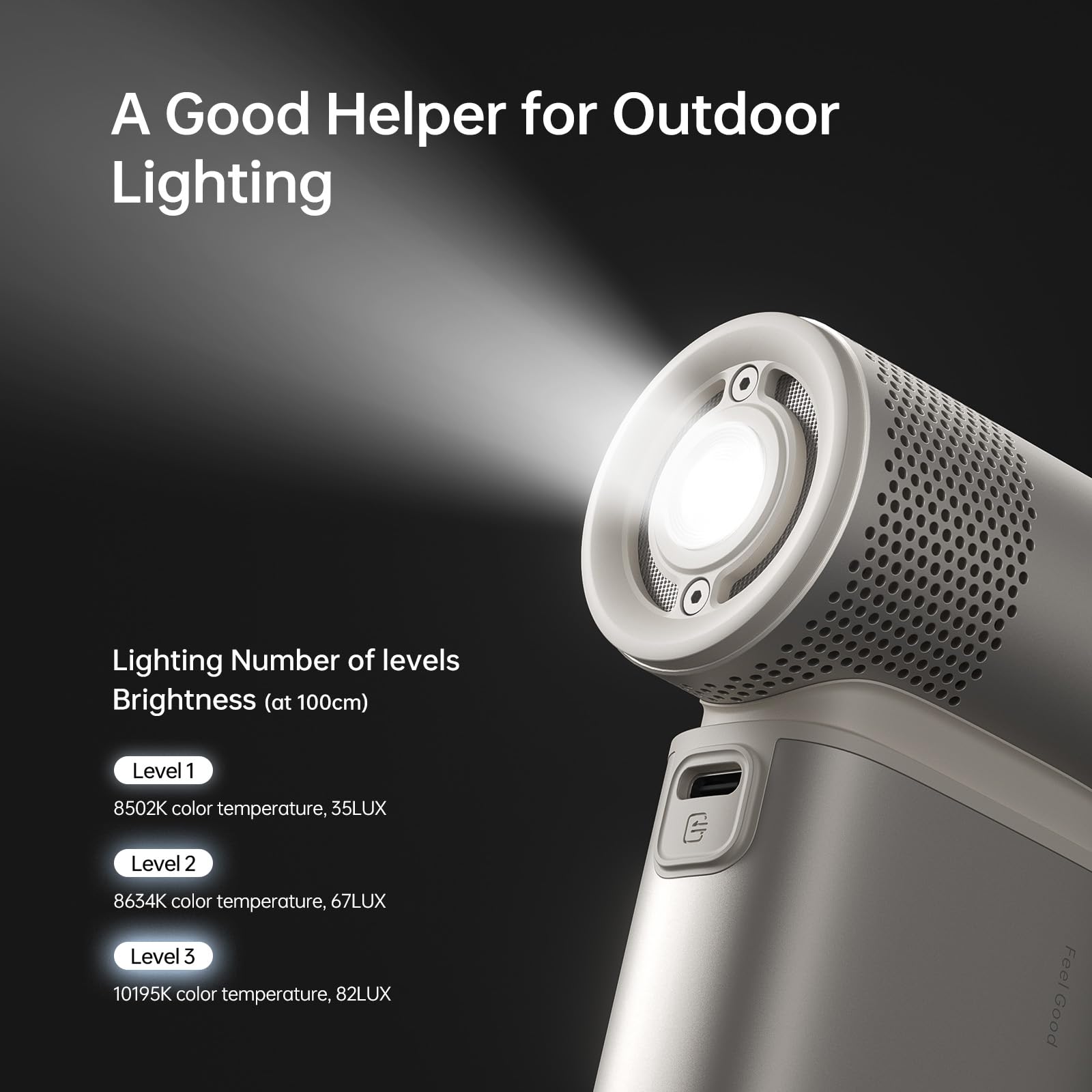 JISULIFE Portable Handheld Fan Ultra2 9000mAh, Max 25 Hrs, 5 IN 1, 100 Speed Turbo Fan, Rechargeable 18W Power Bank with Flashlight, Metal Shell Multi-Function Travel Essentials Gifts for Men-Grey