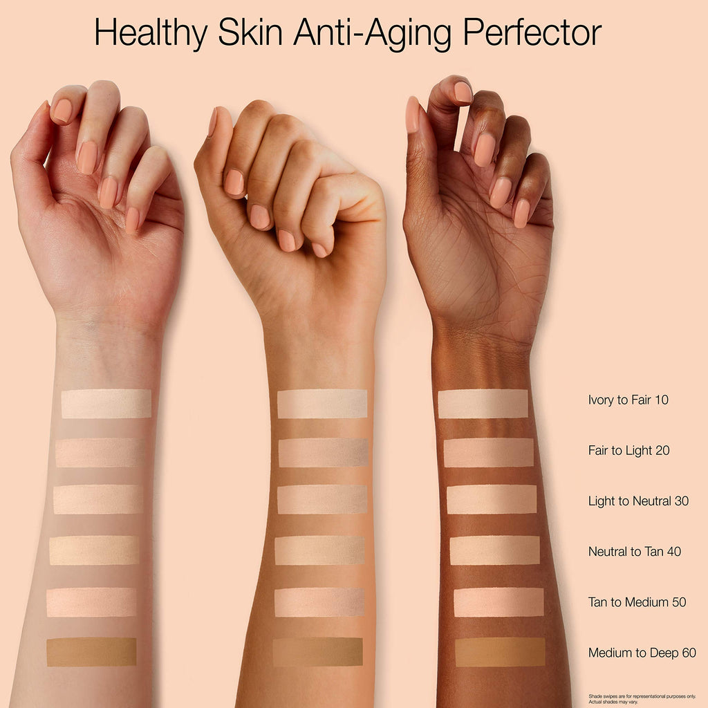 Neutrogena Healthy Skin Anti-Aging Perfector - with Retinol, Tinted Moisturizer with SPF 20 & Sheer Coverage that Smooths Skin Texture & Reduces the Look of Fine Lines, Natural to Tan (40), 1oz (30mL)