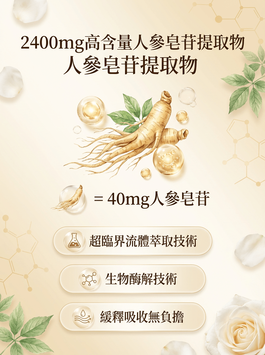 Fopiz 人參皂苷氣血丸｜人參皂苷補氣 × 增活力護肝 × 天然氣血調理 × 抗氧化活力 × 全面提升健康