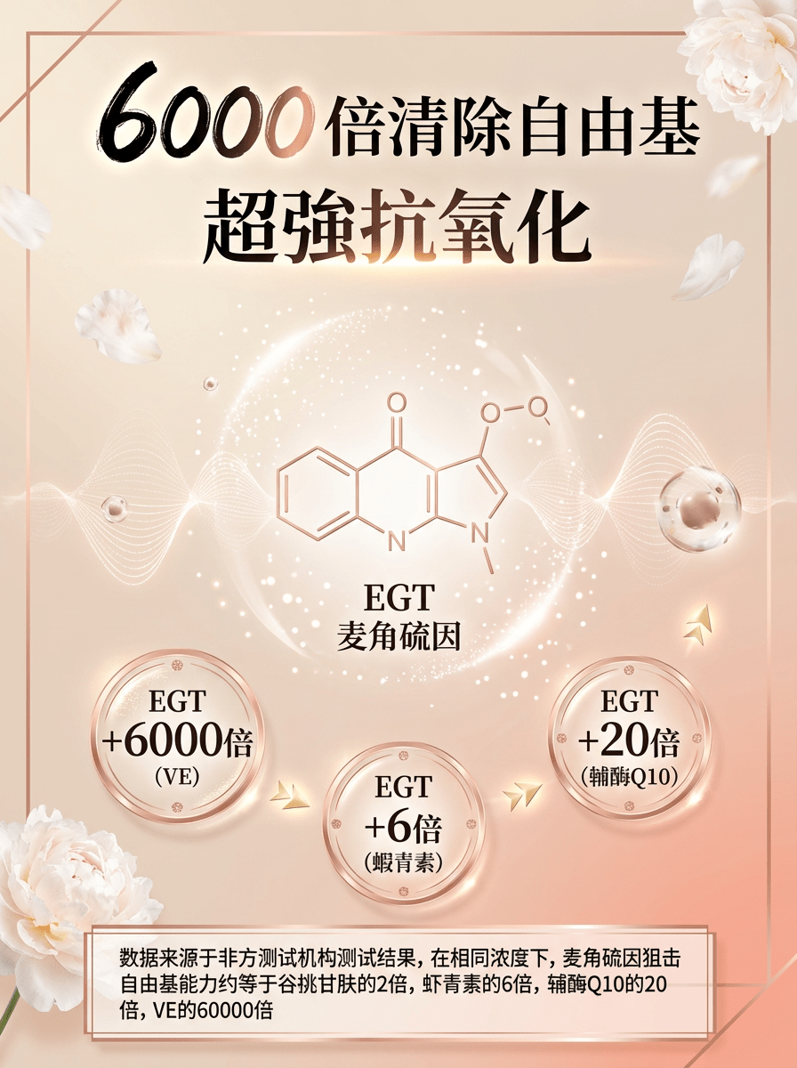 Fopiz 麥角硫因保健食品｜EGT 童顏瓶：抗衰老 × 增活力 × 嫩膚美白 × 全面細胞健康支持
