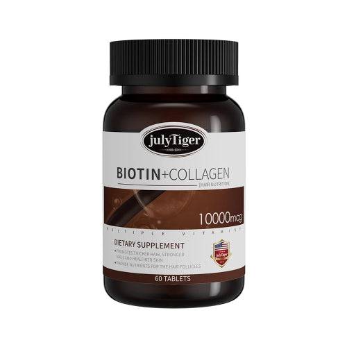 JulyTiger 防掉髮生物素｜10,000mcg 高濃度生物素 × 防掉髮 × 增髮量強韌 × 天然養髮 × 全面提升健康