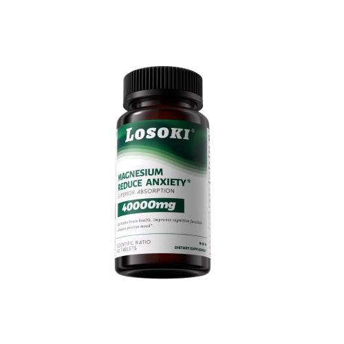 Losoki 蘇糖酸鎂補鎂片｜改善情緒 × 提升記憶力 × 集中注意力 × 高效助眠